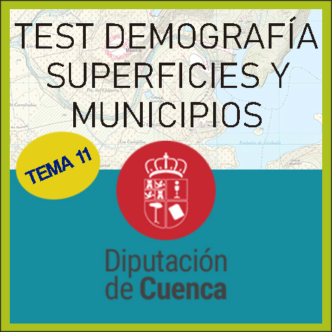 Test Demografía, Superficies y Localización Municipios Diputación Cuenca