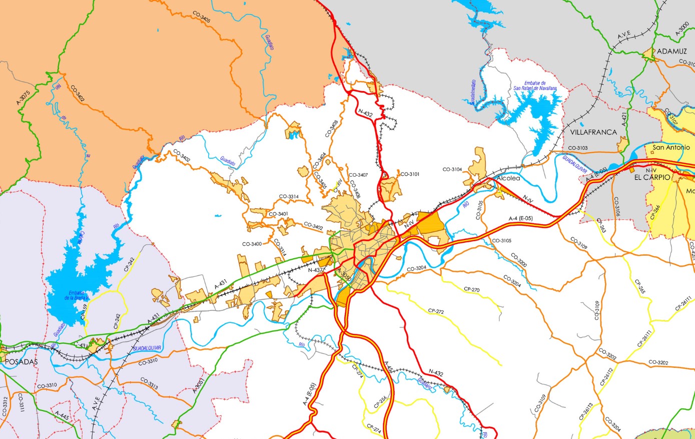 Mapa Digital Carreteras Consorcio Córdoba