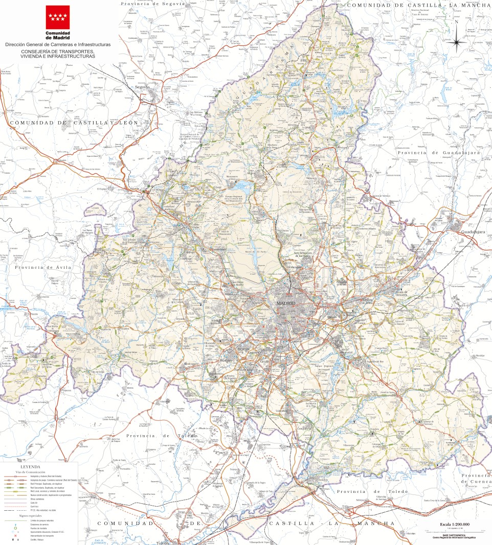 Mapa Digital Carreteras Comunidad Madrid