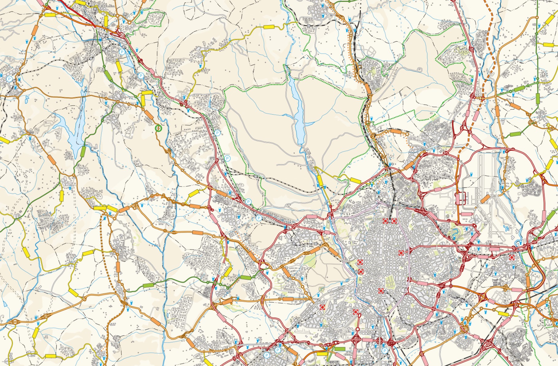 Mapa Digital Carreteras Comunidad Madrid Mudo