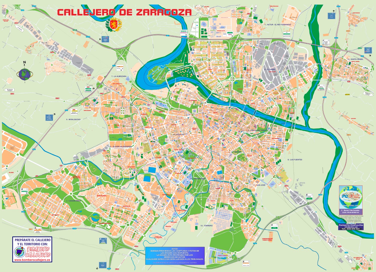 Imagen Digital Callejero Zaragoza (Malla)