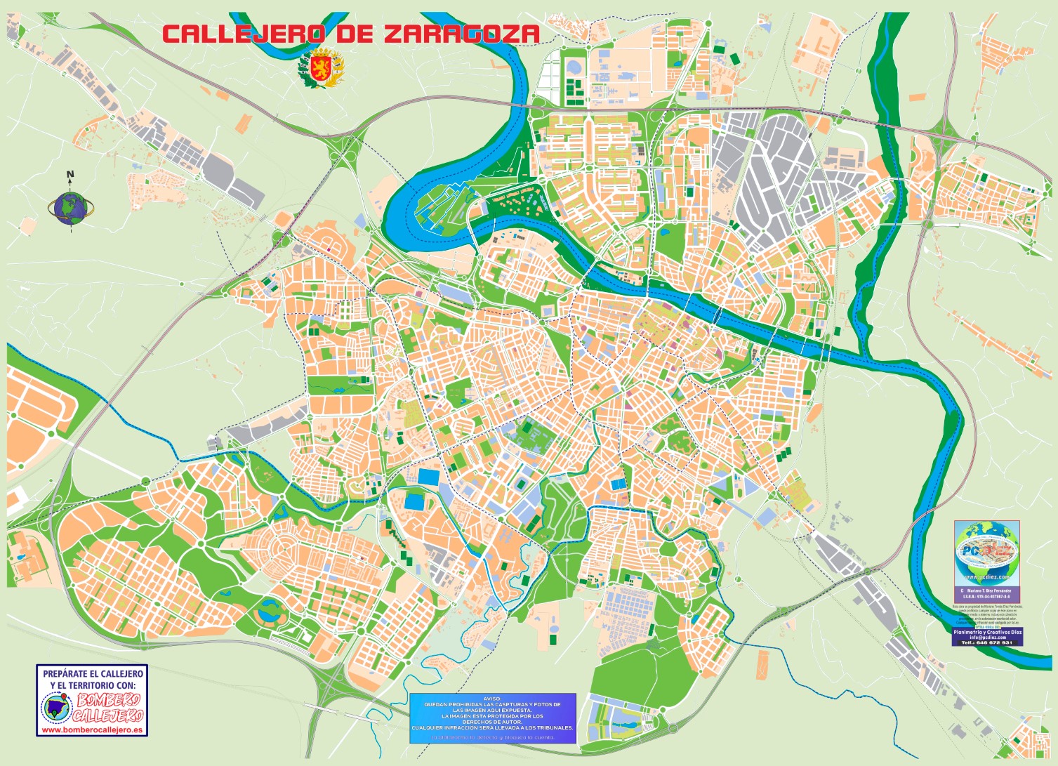 Imagen Digital Callejero de Zaragoza (Malla Mudo)