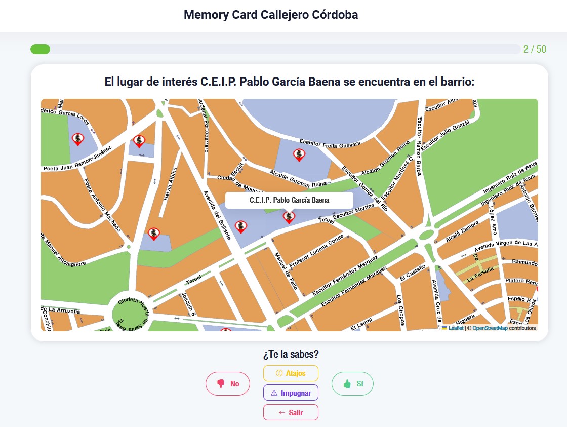 Memory Card Callejero de Sevilla