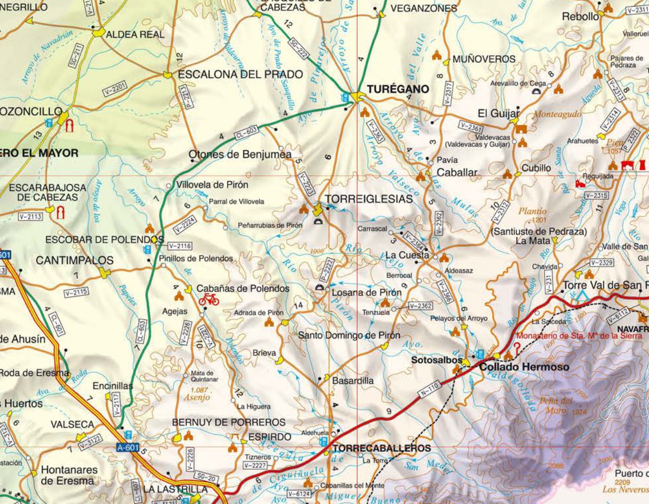 Mapa Digital Carreteras Segovia