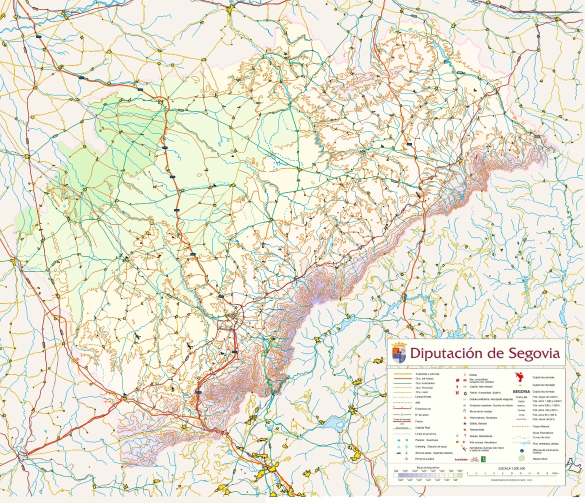 Mapa Digital Carreteras Segovia Mudo
