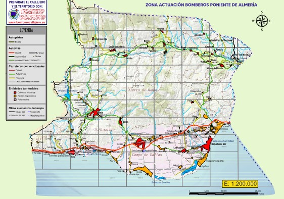 Mapa Digital Carreteras Poniente Almería