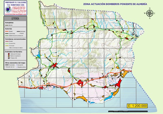 Mapa Digital Carreteras Poniente Almería Mudo