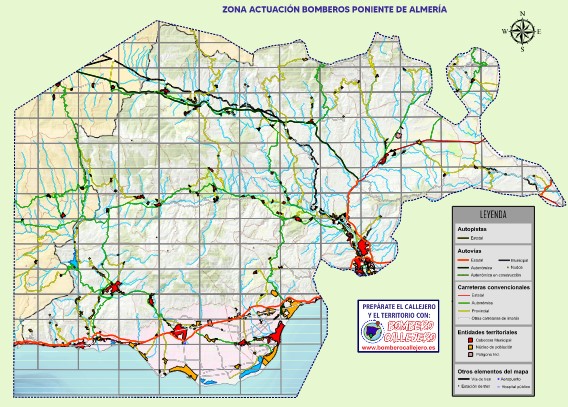 Mapa Digital Carreteras Poniente Almería Mudo