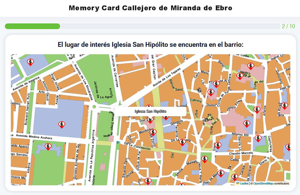 Memory Card Callejero de Miranda de Ebro