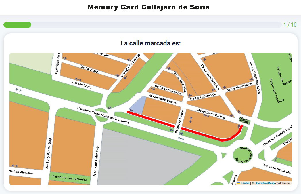 Memory Card Callejero de Soria