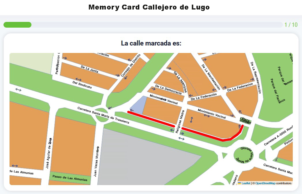 Memory Card Callejero de Lugo