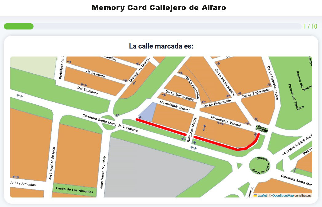 Memory Card Callejero de Alfaro