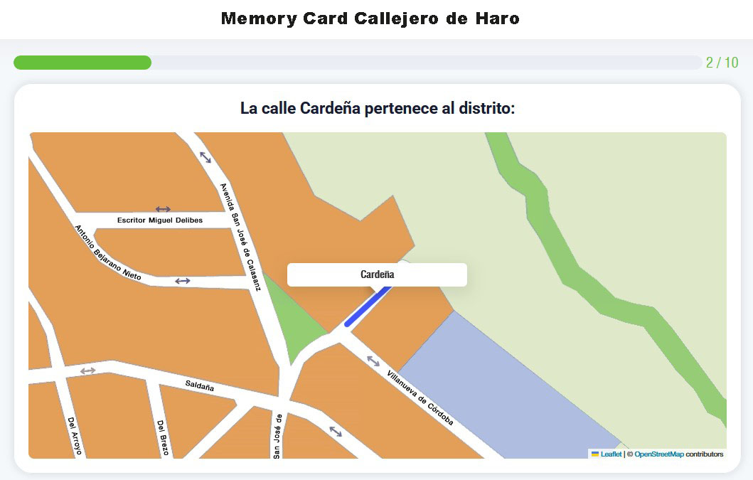Memory Card Callejero de Haro