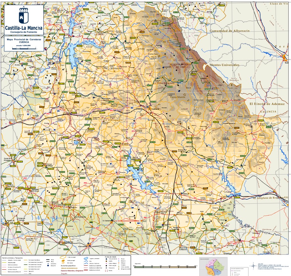 Mapa Digital Carreteras Cuenca