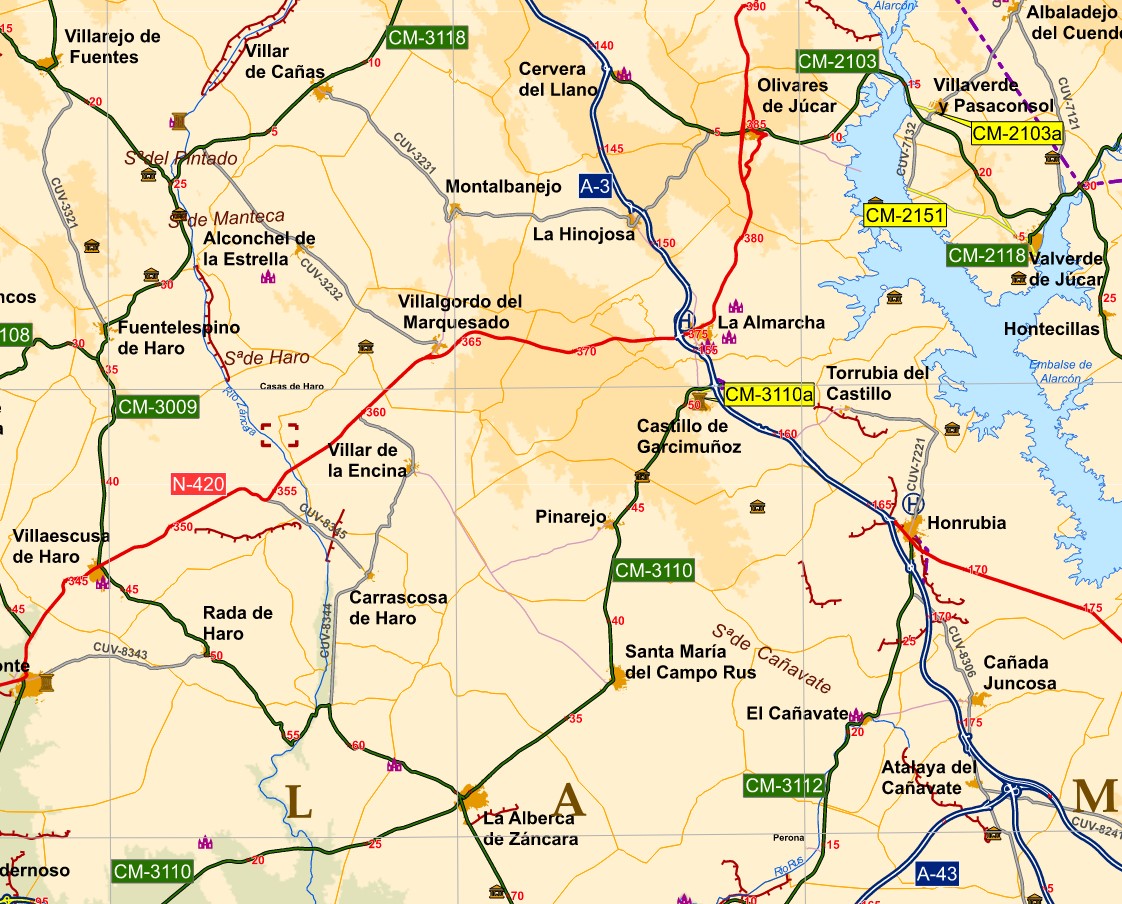 Mapa Digital Carreteras Cuenca