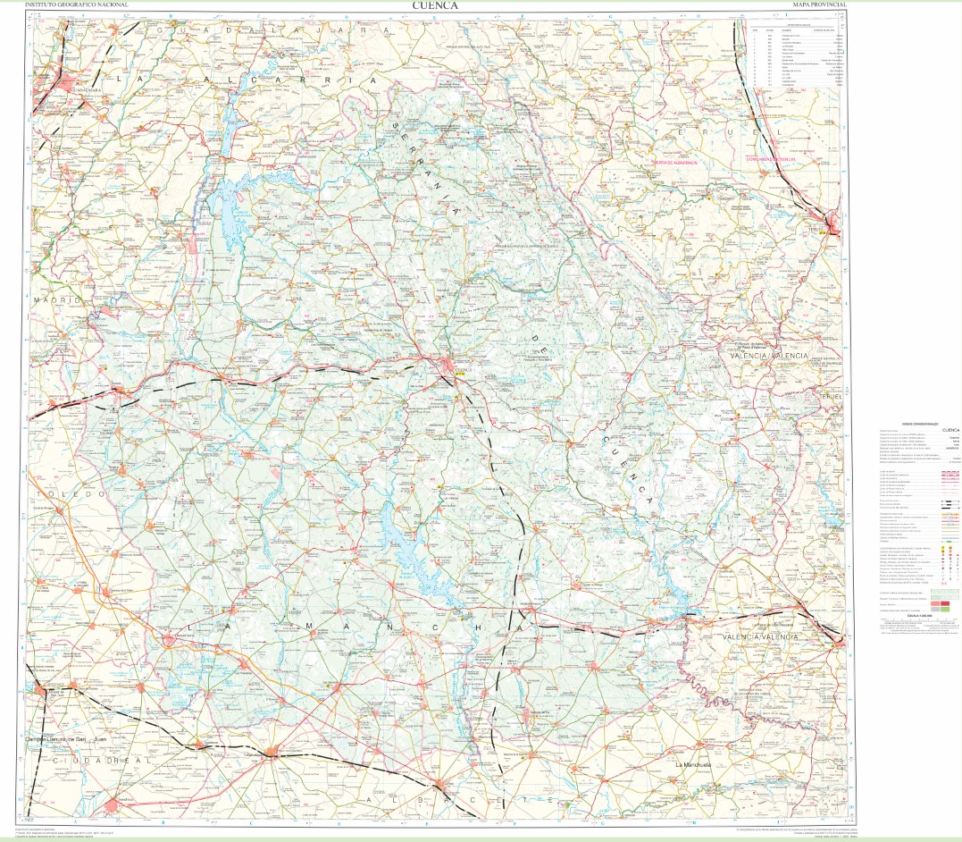 Mapa Digital Físico y Topográfico IGN Cuenca