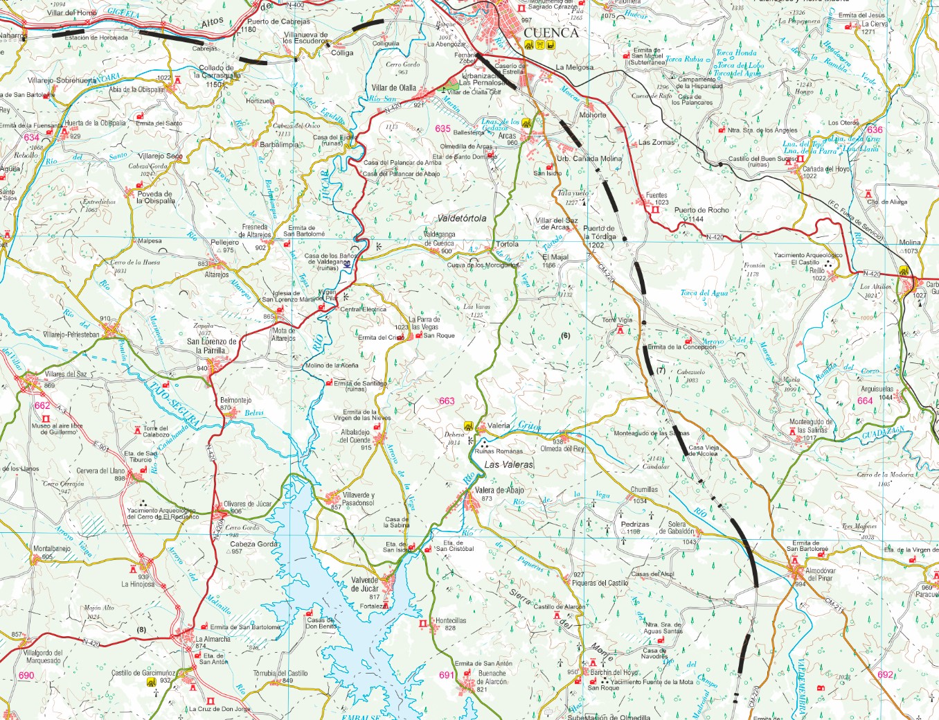 Mapa Digital Físico y Topográfico IGN Cuenca