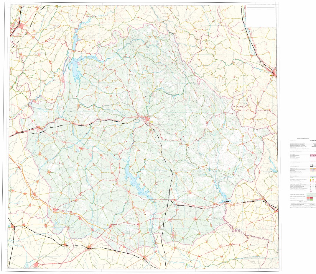 Mapa Digital Físico y Topográfico IGN Cuenca